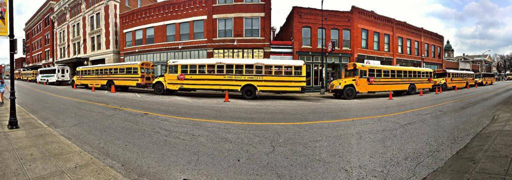 yellow busses